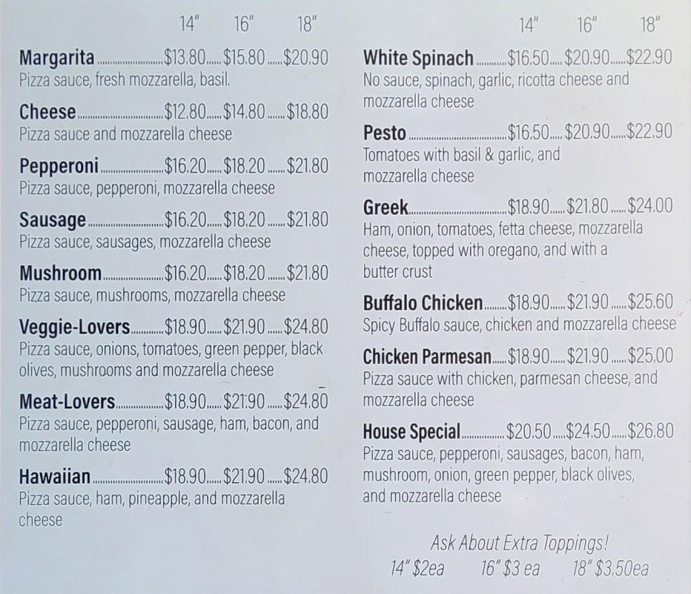 Mike's Italian Restaurant Menu image 1